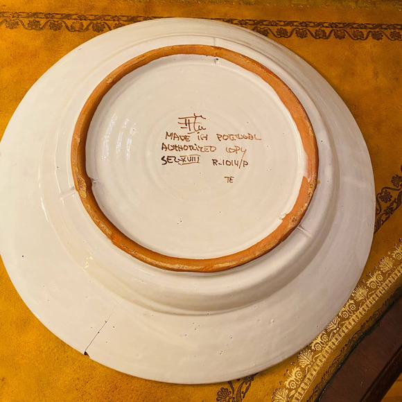 Large 12" Platter Authorized Copy Made in Portugal Serving Plate - Picture 4 of 6